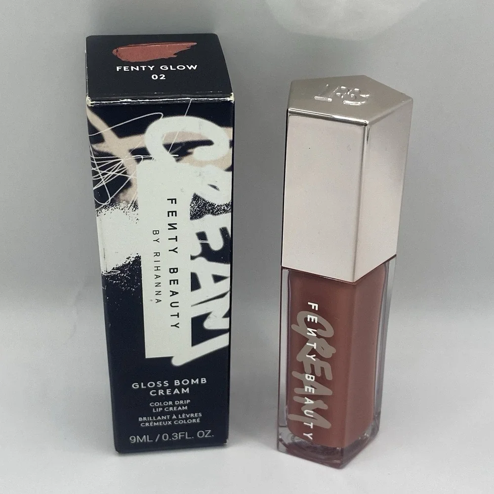 FENTY BEAUTY GLOSS BOMB CREAM COLOR DRIP LIP CREAM FENTY GLOW #02 LIP GLOSS NIB!